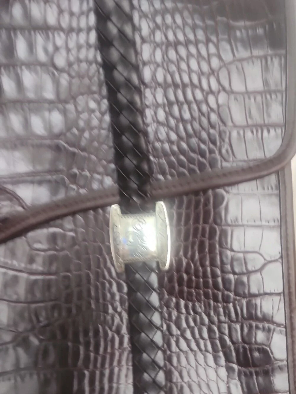 NWOT Brighton Leather Laptop Briefcase with Silver Embellishmets